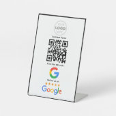 Aangepaste Zakelijke Review QR Code Logo Reclamebord Met Voetstuk (Voorkant)