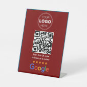 Aangepaste Zakelijke Review QR Code Logo Reclamebord Met Voetstuk (Voorkant)