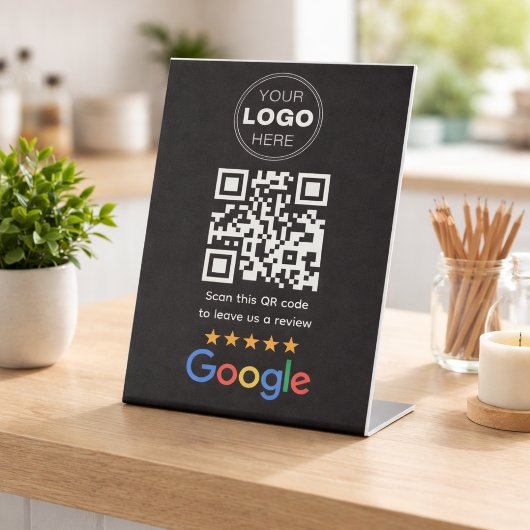 Aangepaste Zakelijke Review QR Code Logo Reclamebord Met Voetstuk