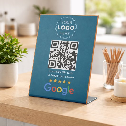 Aangepaste Zakelijke Review QR Code Logo Reclamebord Met Voetstuk