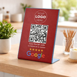Aangepaste Zakelijke Review QR Code Logo Reclamebord Met Voetstuk