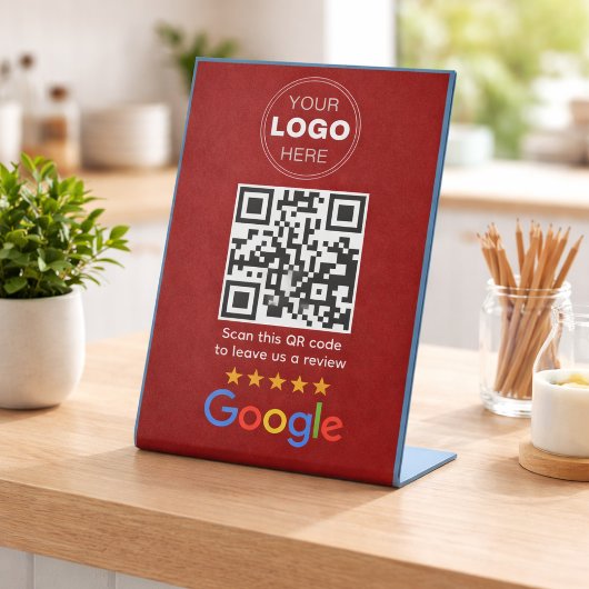 Aangepaste Zakelijke Review QR Code Logo Reclamebord Met Voetstuk