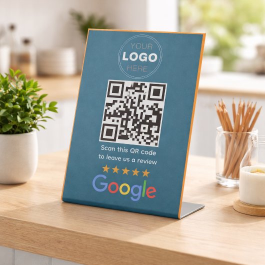 Aangepaste Zakelijke Review QR Code Logo Reclamebord Met Voetstuk