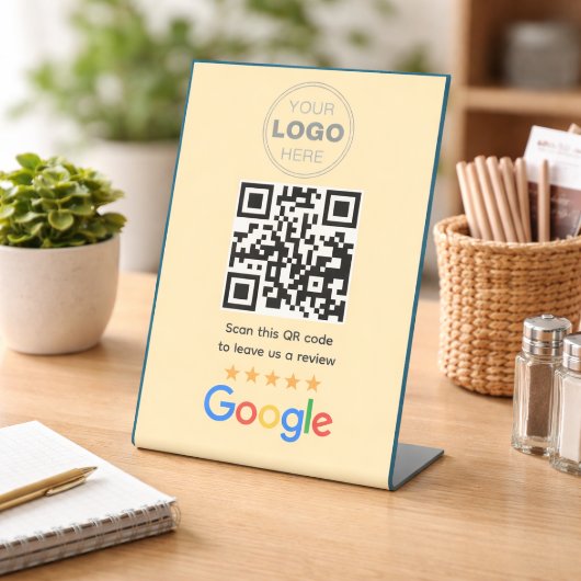 Aangepaste Zakelijke Review QR Code Logo Reclamebord Met Voetstuk