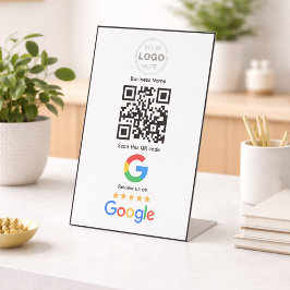 Aangepaste Zakelijke Review QR Code Logo Reclamebord Met Voetstuk