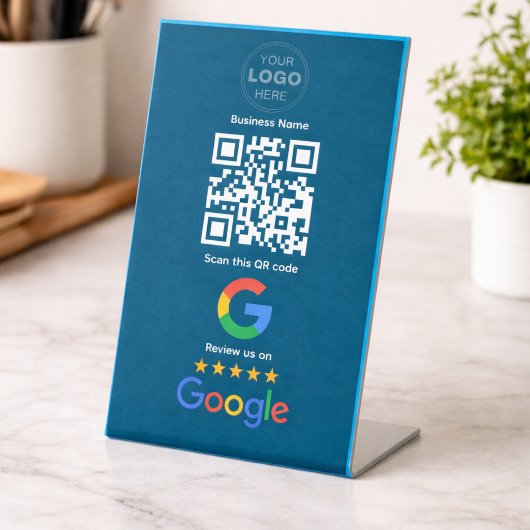 Aangepaste Zakelijke Review QR Code Logo Reclamebord Met Voetstuk
