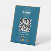 Aangepaste Zakelijke Review QR Code Logo Reclamebord Met Voetstuk (Voorkant)
