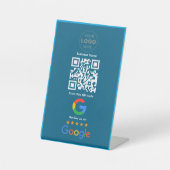 Aangepaste Zakelijke Review QR Code Logo Reclamebord Met Voetstuk (Voorkant)