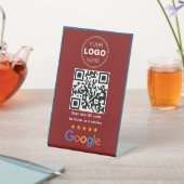 Aangepaste Zakelijke Review QR Code Logo Reclamebord Met Voetstuk (Insitu)