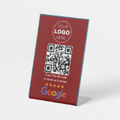 Aangepaste Zakelijke Review QR Code Logo Reclamebord Met Voetstuk (Voorkant)