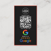 Aangepaste Zakelijke Review QR Code Logo Visitekaartje (Voorkant)