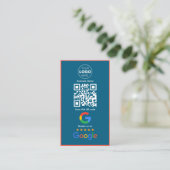 Aangepaste Zakelijke Review QR Code Logo Visitekaartje (Staand voorkant)
