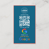Aangepaste Zakelijke Review QR Code Logo Visitekaartje (Voorkant)