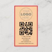 Aangepaste Zakelijke Review QR Code Logo Visitekaartje (Achterkant)