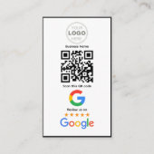 Aangepaste Zakelijke Review QR Code Logo Visitekaartje (Voorkant)