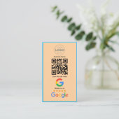 Aangepaste Zakelijke Review QR Code Logo Visitekaartje (Staand voorkant)