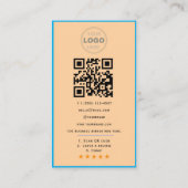 Aangepaste Zakelijke Review QR Code Logo Visitekaartje (Achterkant)