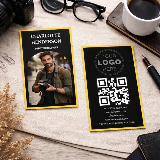 Aangepaste Zakelijke Review QR Code Logo Visitekaartje