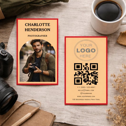 Aangepaste Zakelijke Review QR Code Logo Visitekaartje