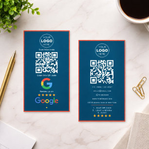 Aangepaste Zakelijke Review QR Code Logo Visitekaartje