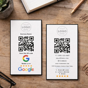 Aangepaste Zakelijke Review QR Code Logo Visitekaartje