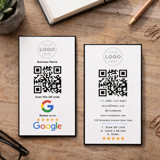 Aangepaste Zakelijke Review QR Code Logo Visitekaartje
