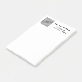 Aangepaste zakelijke sjabloon vierkant afbeeldings post-it® notes (Schuin)