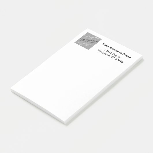 Aangepaste zakelijke sjabloon vierkant afbeeldings post-it® notes (Schuin)