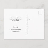 Aangepaste zakelijke sjabloon voor klantwaardering briefkaart (Achterkant)