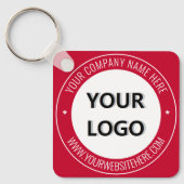 Aangepaste zakelijke Sleutelhanger Uw Logo en teks (Voorkant)