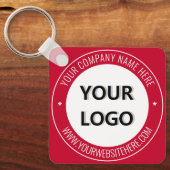 Aangepaste zakelijke Sleutelhanger Uw Logo en teks (Voorkant)