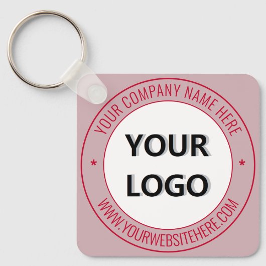 Aangepaste zakelijke Sleutelhanger voor Logo en te (Voorkant)