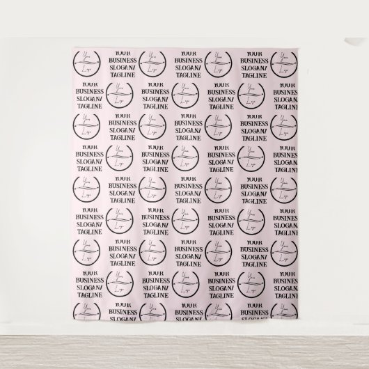 Aangepaste zakelijke Step and Repeat Logo Achtergr Wandkleed (Voorkant)