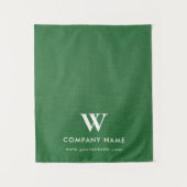 Aangepaste zakelijke tafelrenner banner groene lin wandkleed (Voorkant)