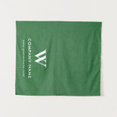 Aangepaste zakelijke tafelrenner banner groene lin wandkleed (Voorkant (horizontaal))