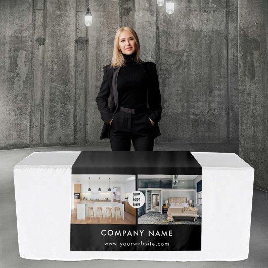 Aangepaste zakelijke tafelrenner banner onroerend  wandkleed