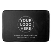 Aangepaste zakelijke tekst en logo zwart-wit promo badmat (Voorkant)