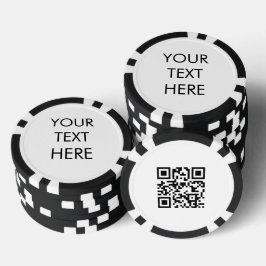 Aangepaste zakelijke tekst promotionele QR-code Poker Chips