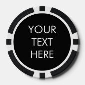 Aangepaste zakelijke tekst promotionele QR-code zw Poker Chips (Voorkant)