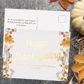 Aangepaste zakelijke Thanksgiving Cholisch afvalle Folie Feestdagen Briefkaart
