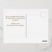 Aangepaste zakelijke Thanksgiving Cholisch afvalle Folie Feestdagen Briefkaart (Achterkant)