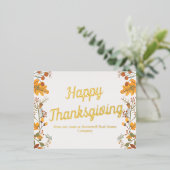 Aangepaste zakelijke Thanksgiving Cholisch afvalle Folie Feestdagen Briefkaart (Staand Voorkant)