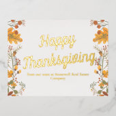 Aangepaste zakelijke Thanksgiving Cholisch afvalle Folie Feestdagen Briefkaart (Voorkant)