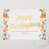 Aangepaste zakelijke Thanksgiving Cholisch afvalle Folie Feestdagenkaart (Voorkant)