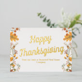 Aangepaste zakelijke Thanksgiving Cholisch afvalle Folie Feestdagenkaart (Staand Voorkant)