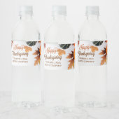 Aangepaste zakelijke Thanksgiving-feest Cute Pumpk Waterfles Etiket (Flessen)