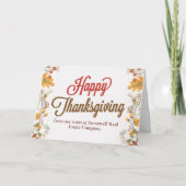 Aangepaste zakelijke Thanksgiving Moderne val blad Kaart (Voorkant)
