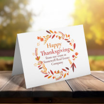 Aangepaste zakelijke Thanksgiving Mooie Herfst