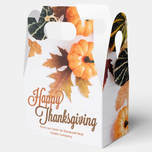 Aangepaste zakelijke Thanksgiving — Mooie Herfst l Bedankdoosjes (Geopend)