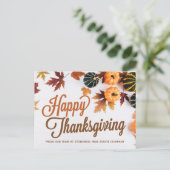 Aangepaste zakelijke Thanksgiving — mooie pompoen Briefkaart (Staand voorkant)